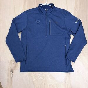 The North Face Milwaukee Bucks Jacket Quarter Zip Fleece Skyline Men’s XL Fiserv